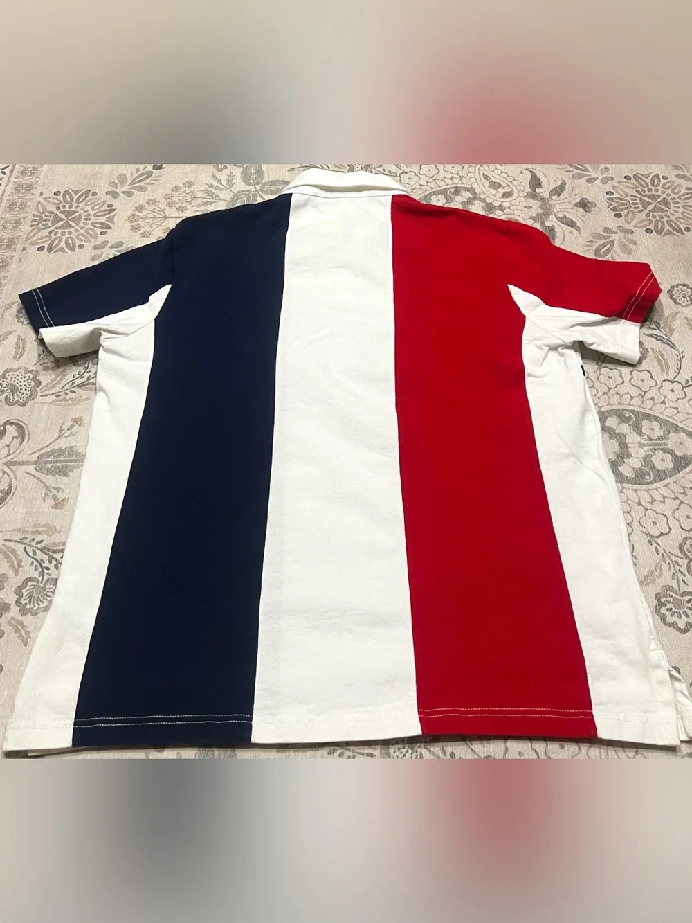 Polo Ralph Lauren Classic Fit Cotton Rugby Shirt Red/White/Blue Men’s Large